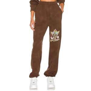 Boys Lie Goodbye & Good Riddance Brown Sweatpants Jogger Elastic Waist Pockets S